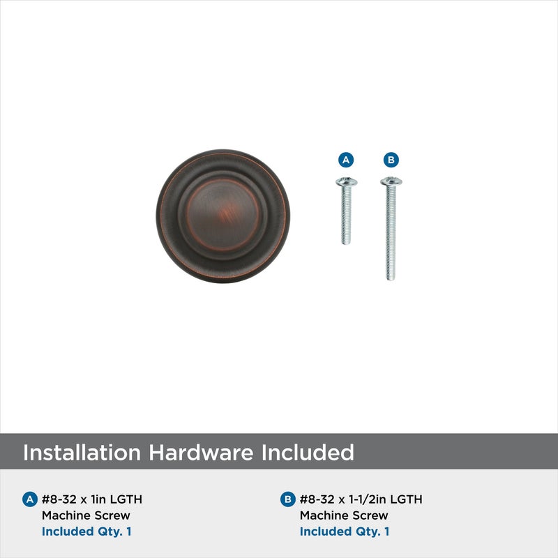 Amerock | Cabinet Knob | Oil Rubbed Bronze | 1-5/16 inch (33 mm) Diameter | Inspirations | 1 Pack | Drawer Knob | Cabinet Hardware - Image 4